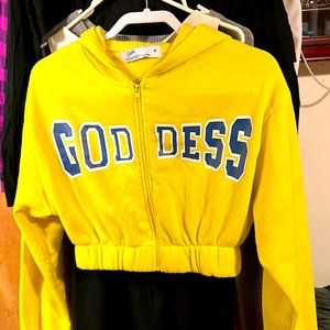 Roma concept crop top hoodie